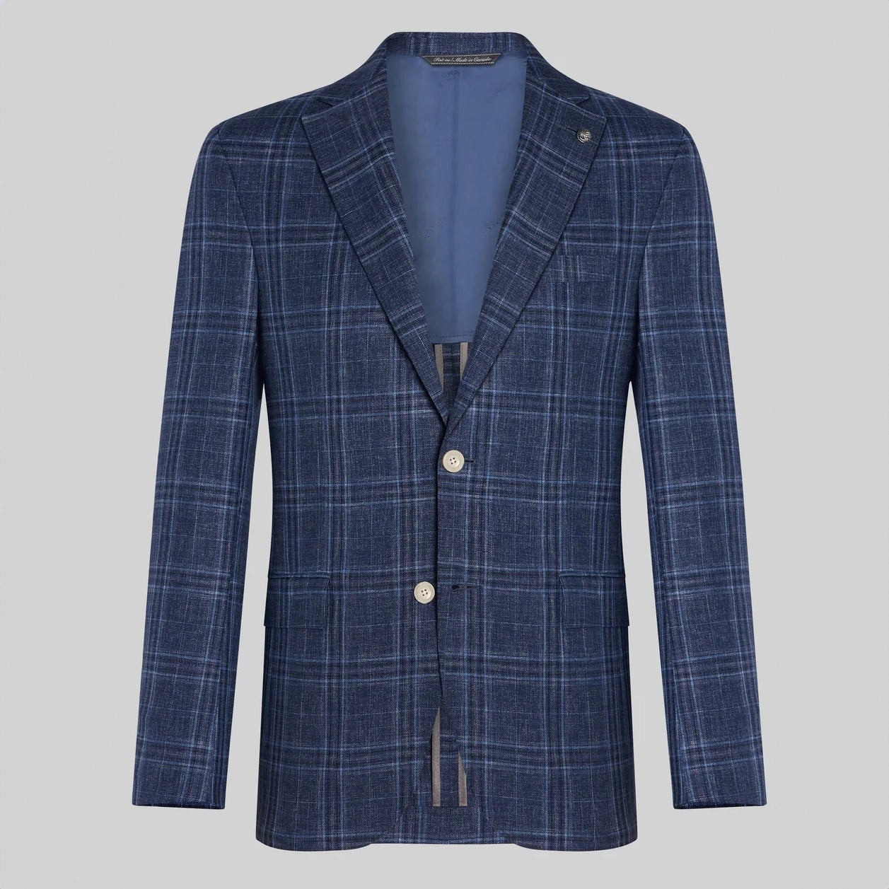 Blue Tonal Glen Check Midland Contemporary Fit Sport Coat - Jack