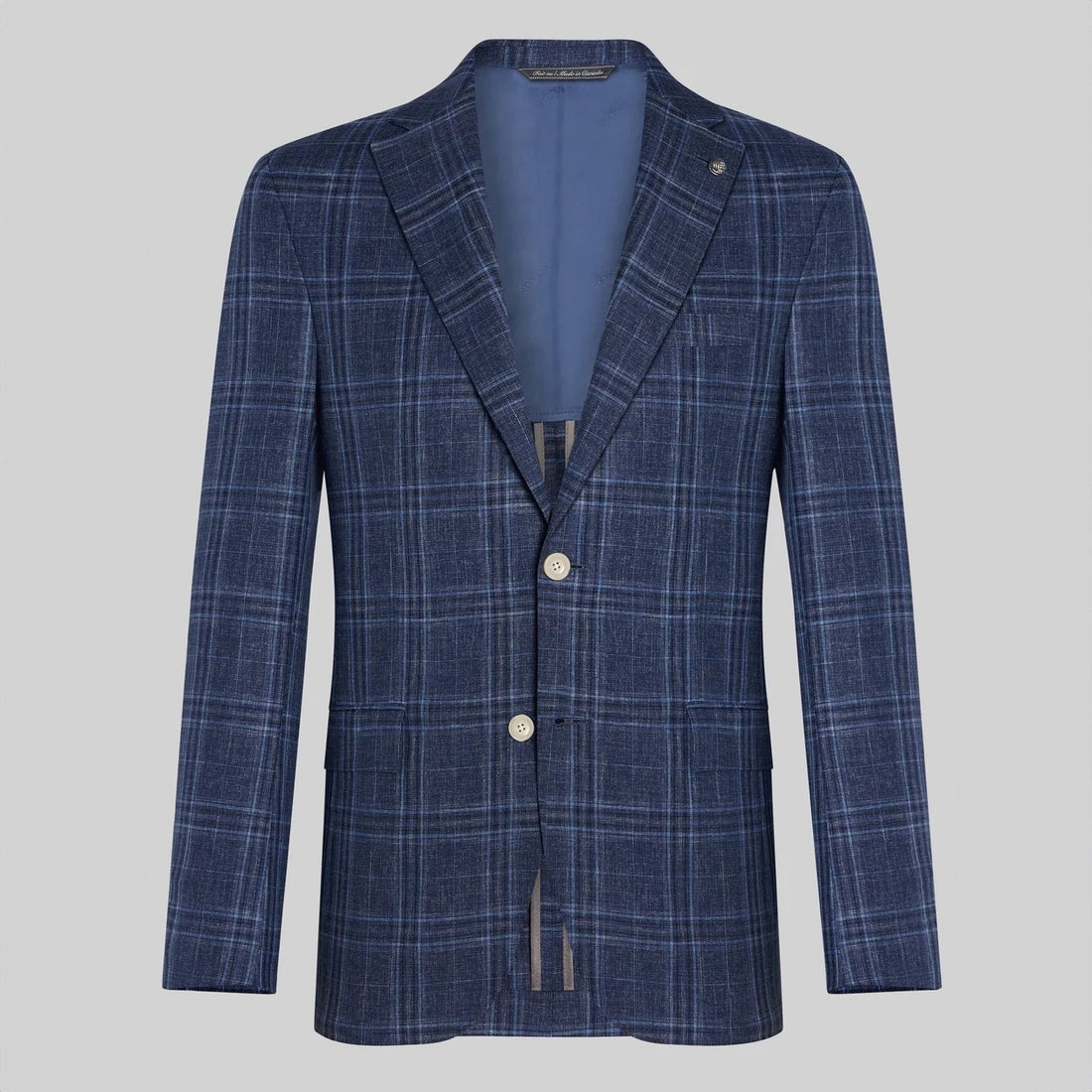 Blue Tonal Glen Check Midland Contemporary Fit Sport Coat - Jack Victor