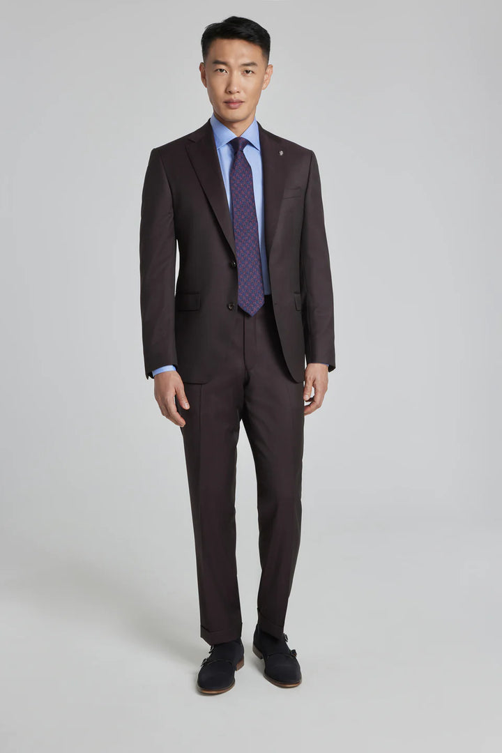 Bordeaux Urban Sartorial Slim Fit Wool Suit - Jack Victor