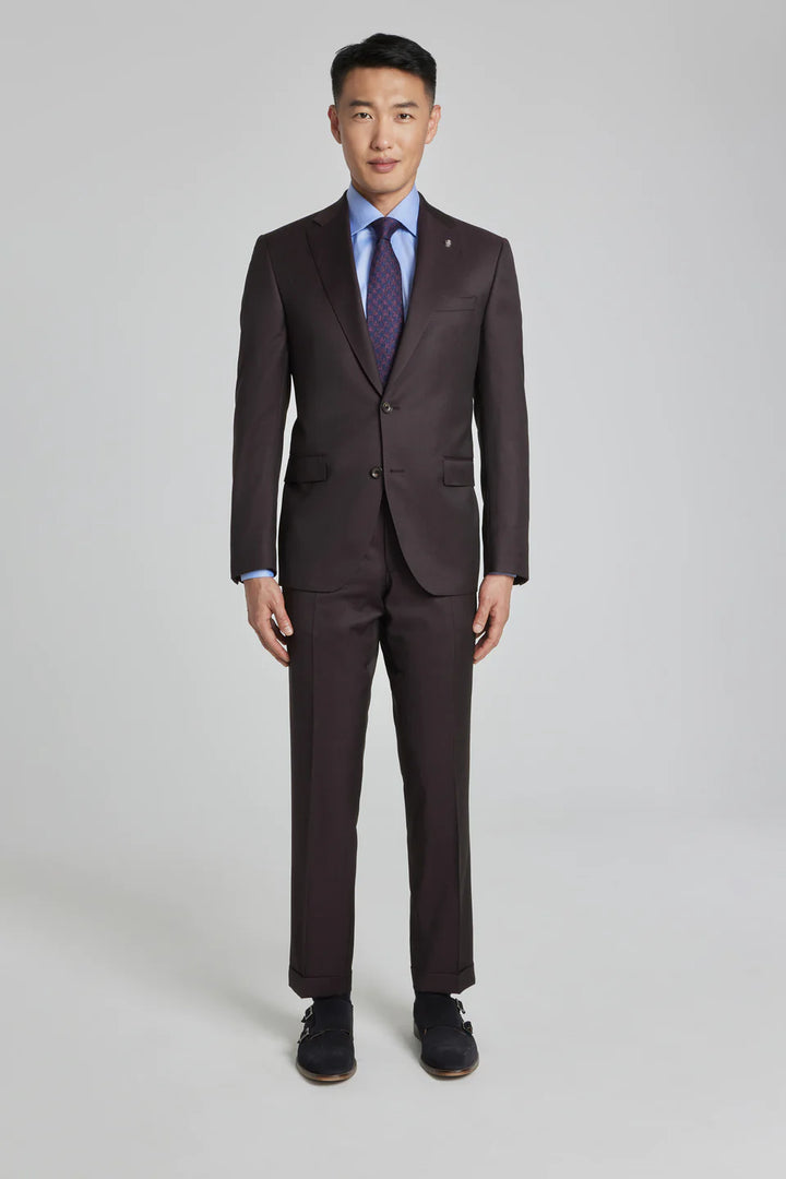 Bordeaux Urban Sartorial Slim Fit Wool Suit - Jack Victor