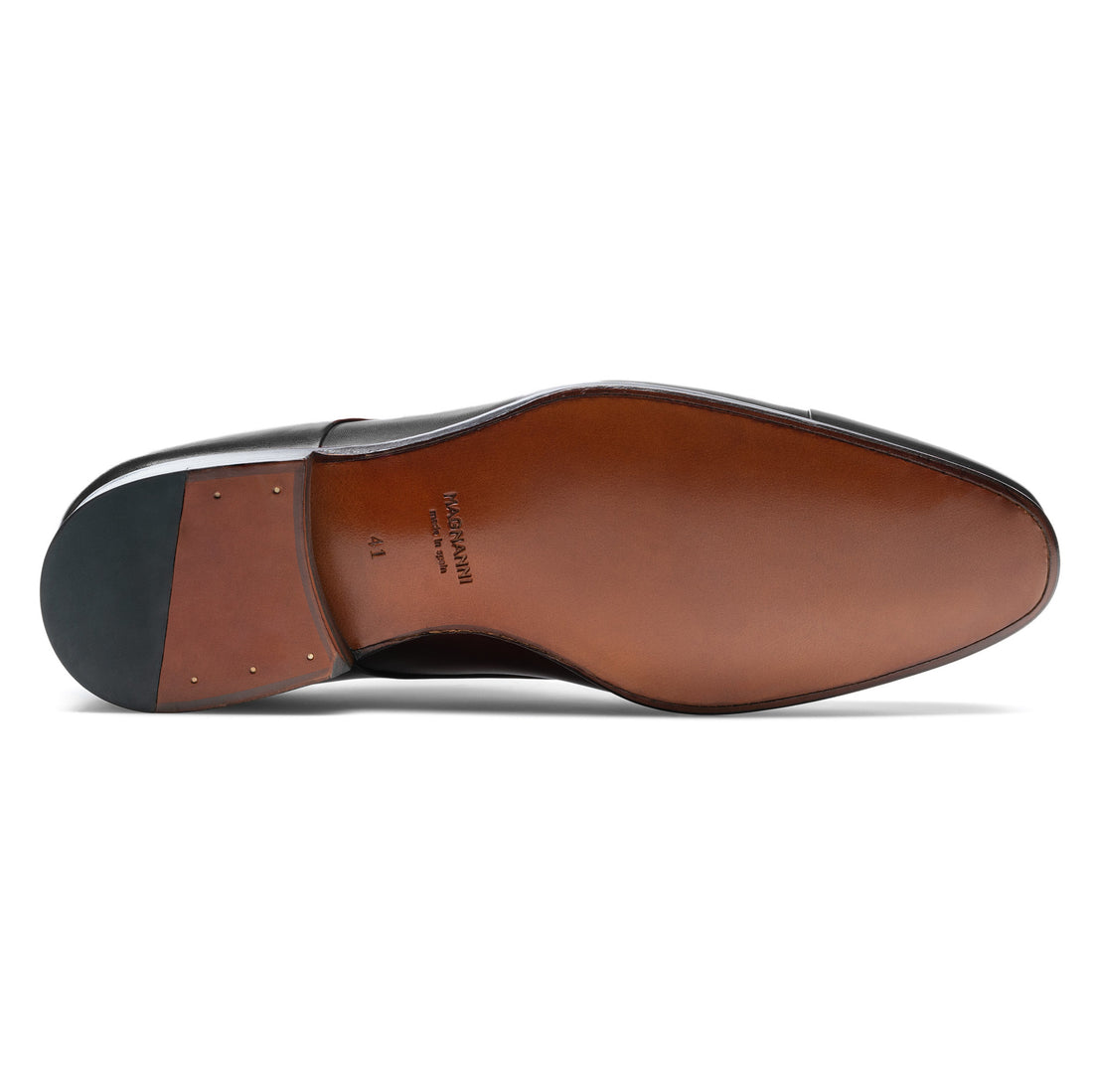 Cognac Naxos Leather Cap-Toe Dress Shoes - Magnanni - Boutique Jacques International