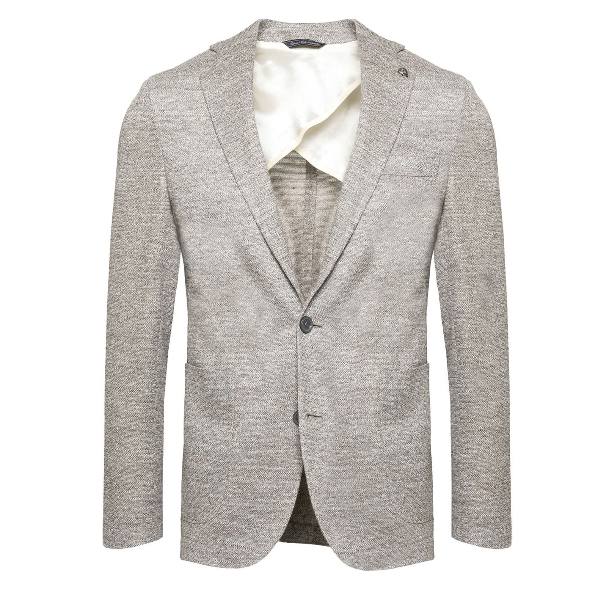 Oatmeal Mouliné Hampton Contemporary Fit Linen Knit Sport Jacket - Jack Victor