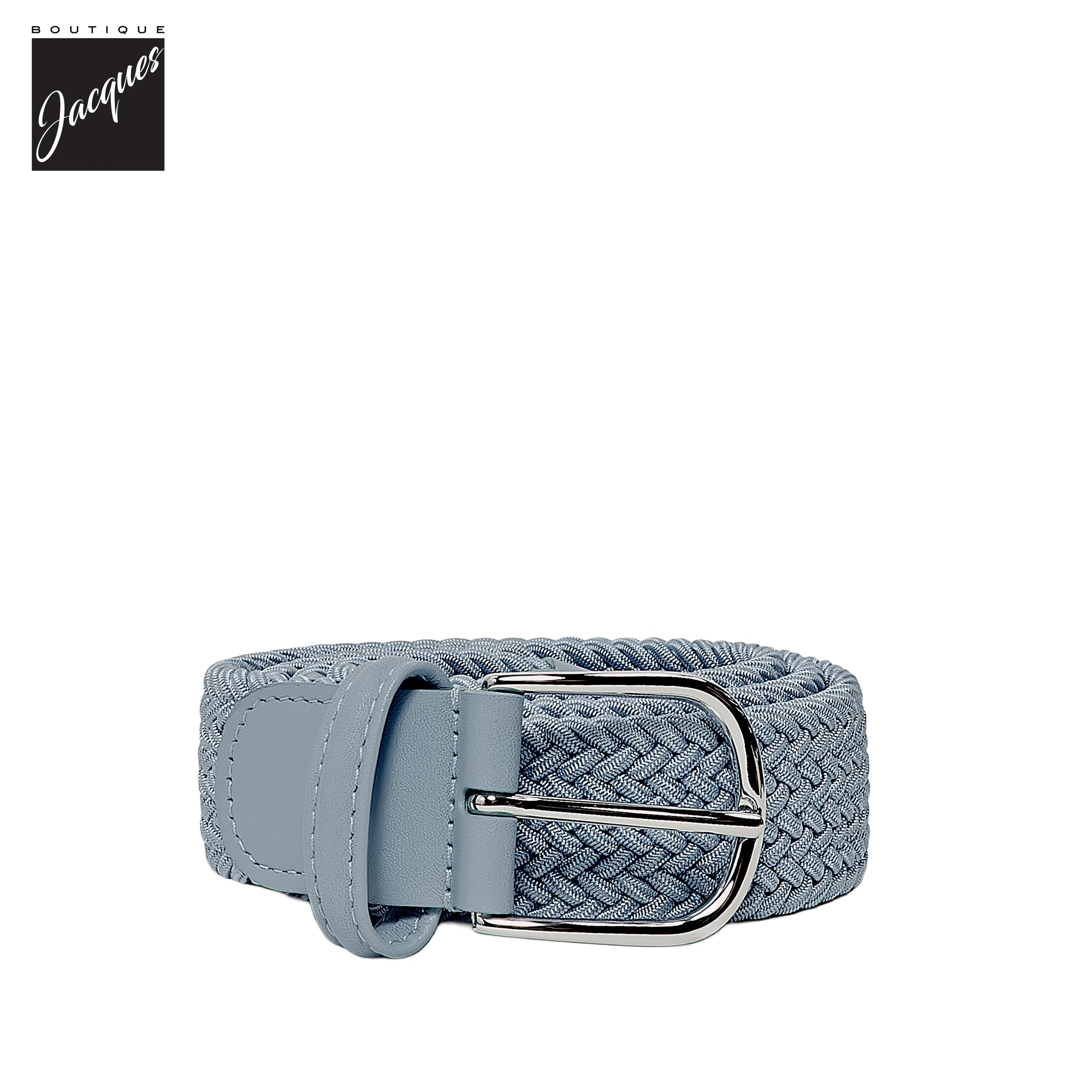 Baby Blue Solid Woven Elastic Belt - Anderson's - Boutique Jacques International
