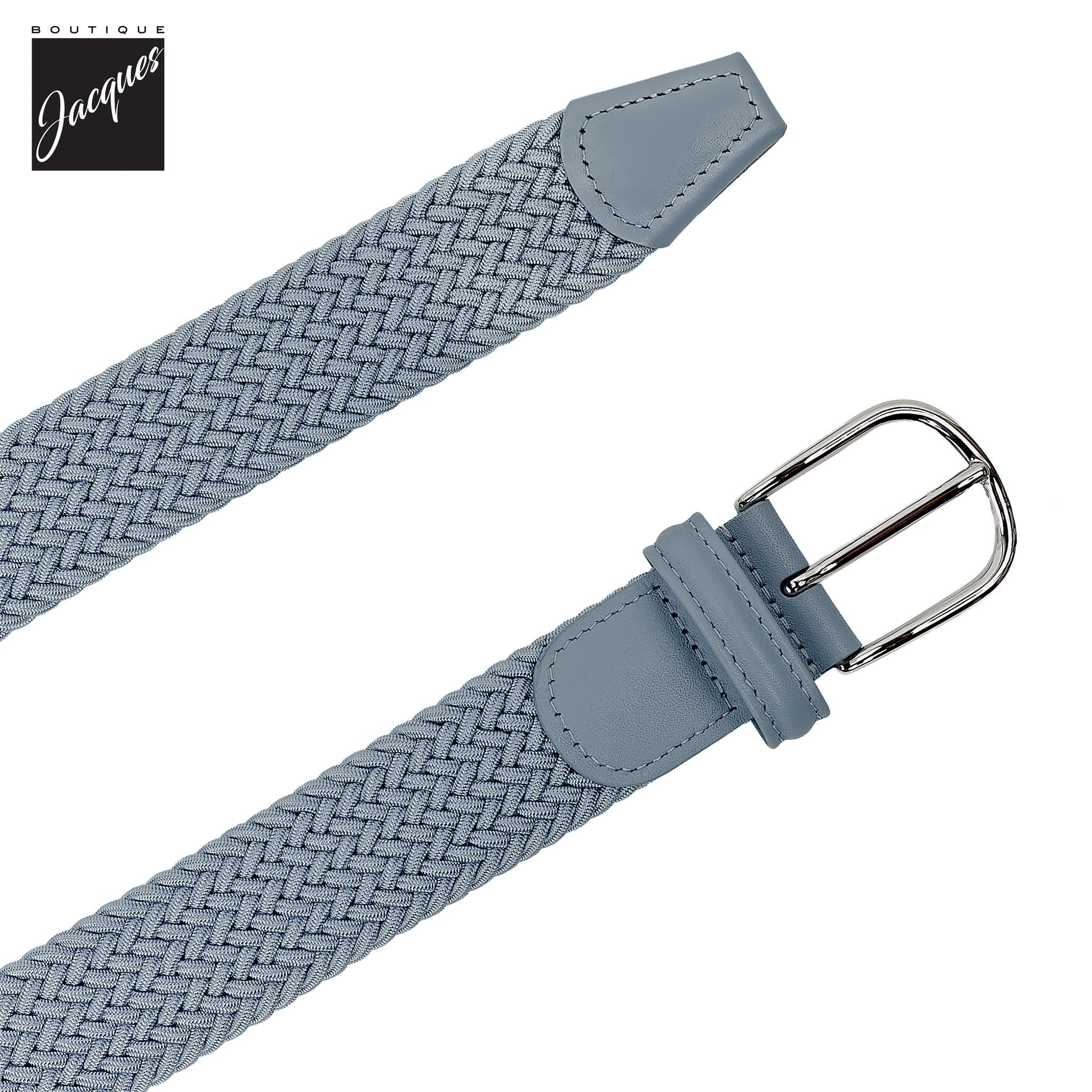 Baby Blue Solid Woven Elastic Belt - Anderson's - Boutique Jacques International