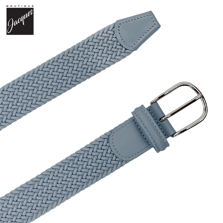 Baby Blue Solid Woven Elastic Belt - Anderson's - Boutique Jacques International
