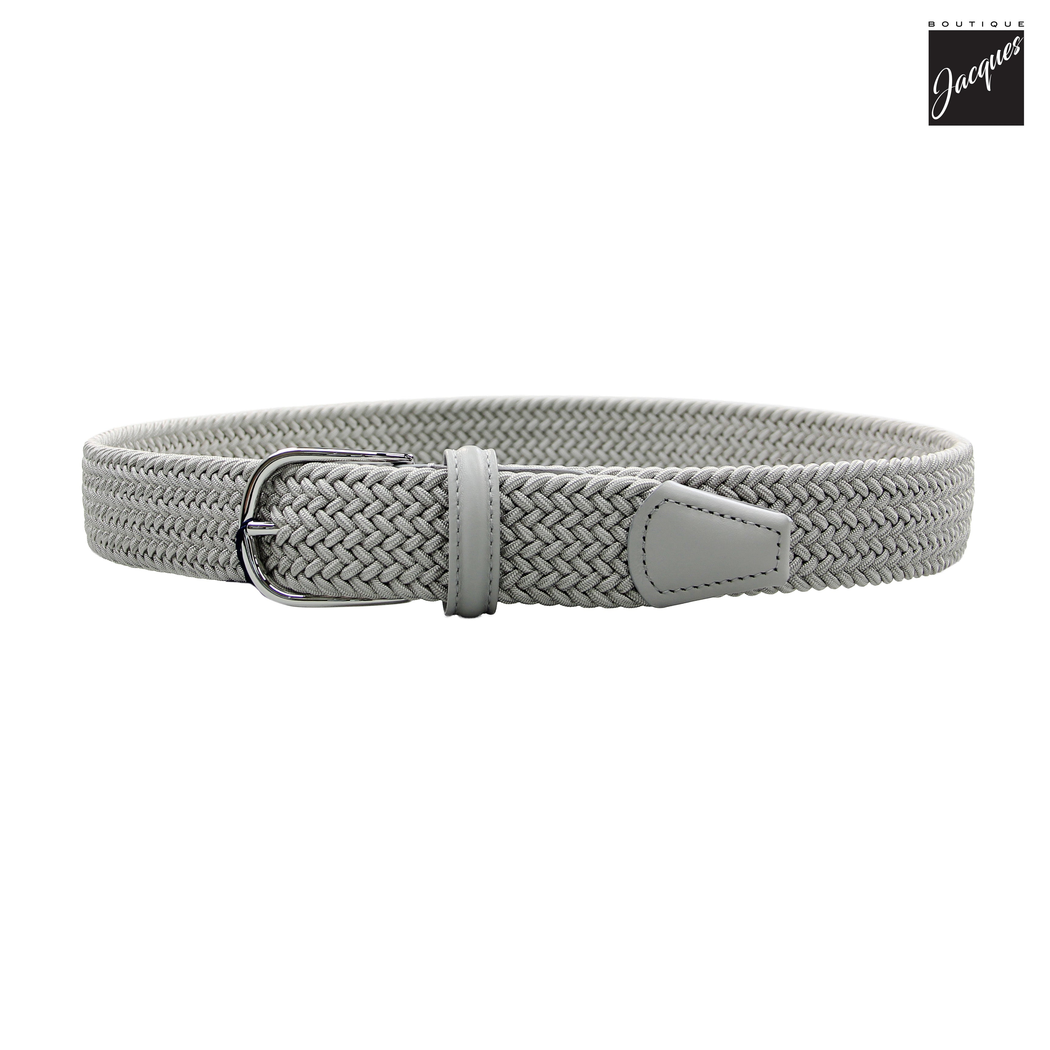 Light Gray Woven Elastic Belt - Anderson's