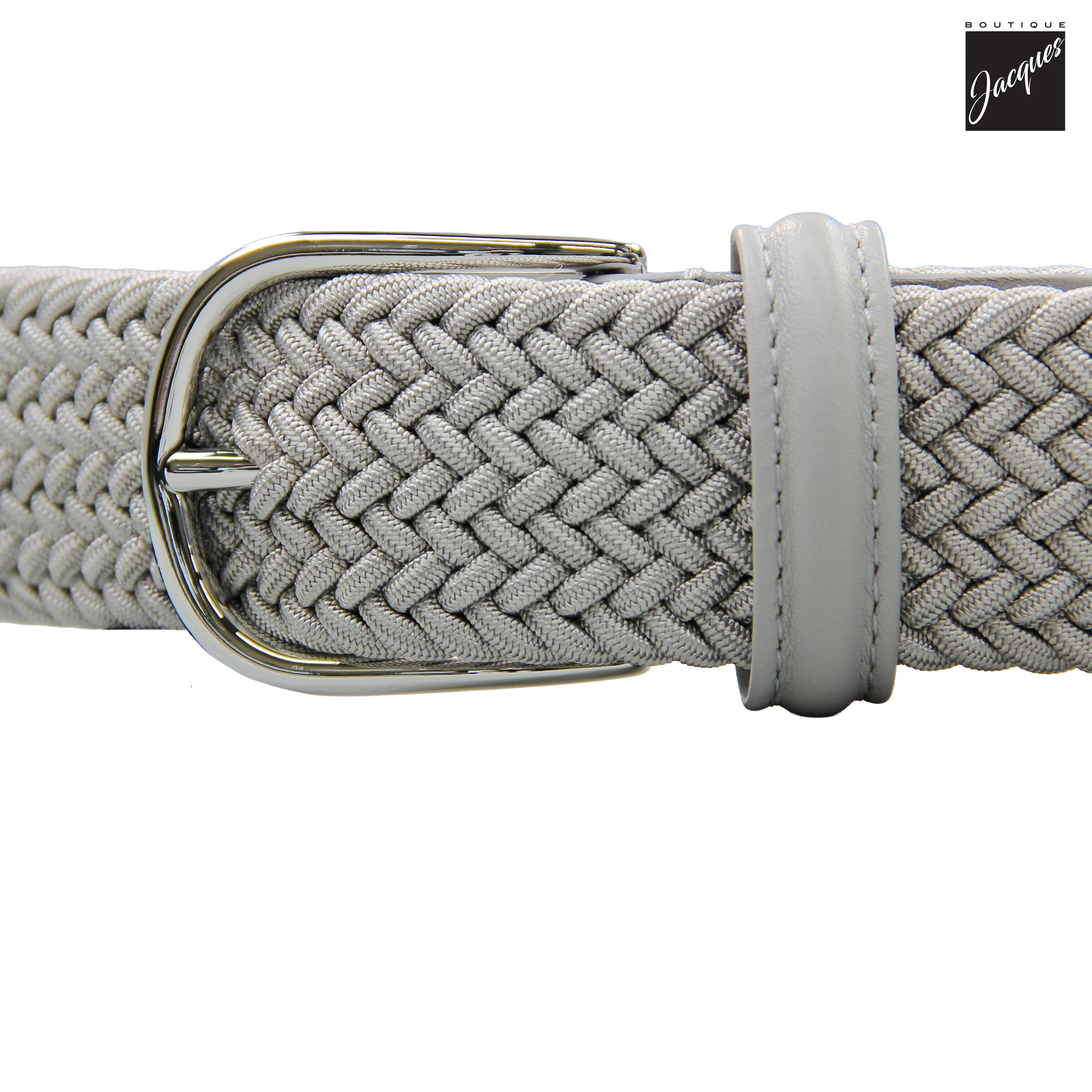 Light Gray Woven Elastic Belt - Anderson's