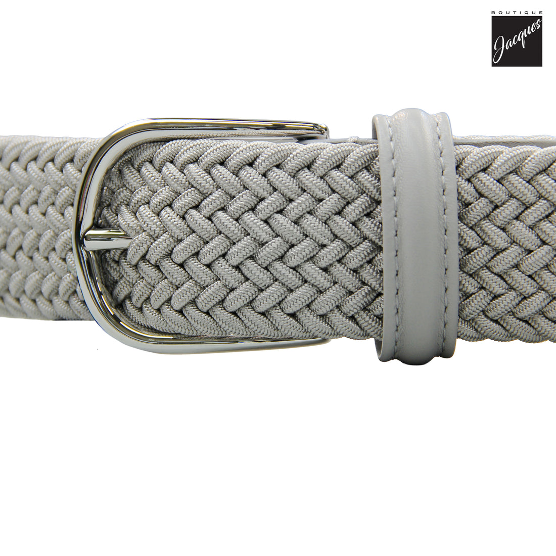 Light Gray Woven Elastic Belt - Anderson's