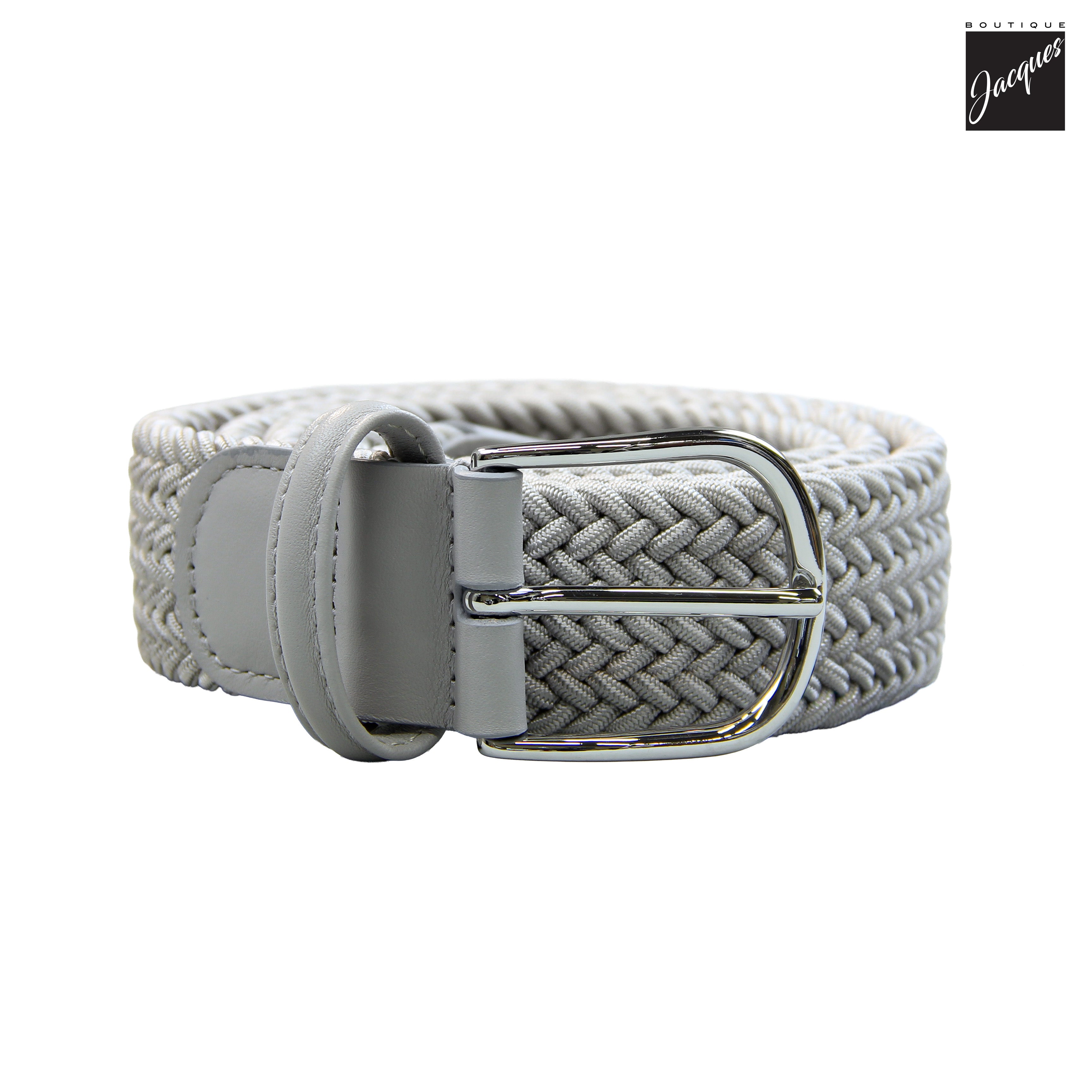 Light Gray Woven Elastic Belt - Anderson's