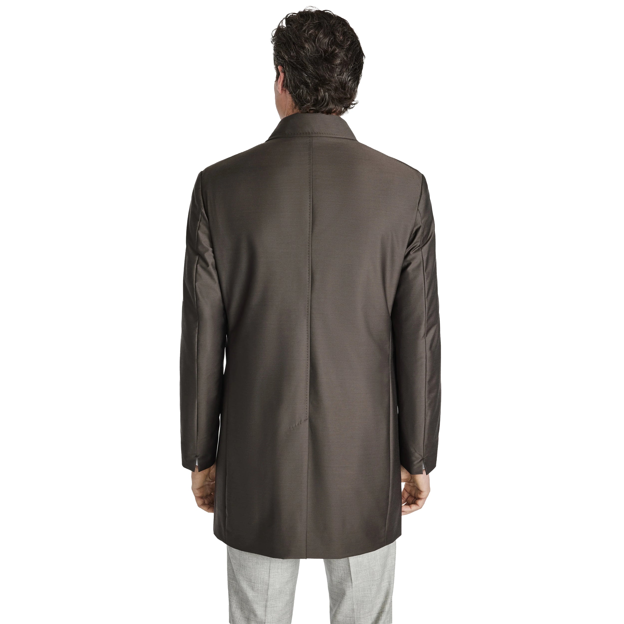Brown Wool-Blend Loro Piana’s Green Storm System® Herman Raincoat - Jack Victor - Boutique Jacques International