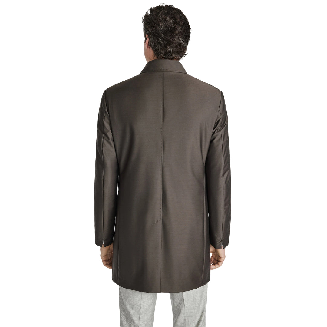 Brown Wool-Blend Loro Piana’s Green Storm System® Herman Raincoat - Jack Victor