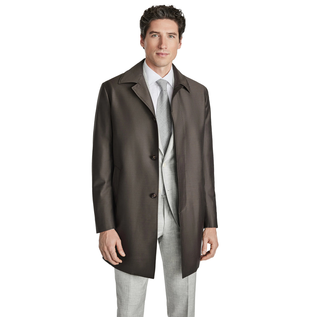 Brown Wool-Blend Loro Piana’s Green Storm System® Herman Raincoat - Jack Victor - Boutique Jacques International