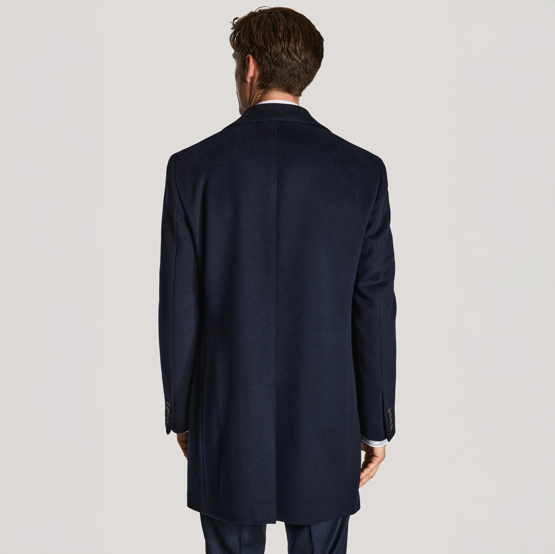 Pardessus Wesley en laine et cachemire bleu nuit - Jack Victor