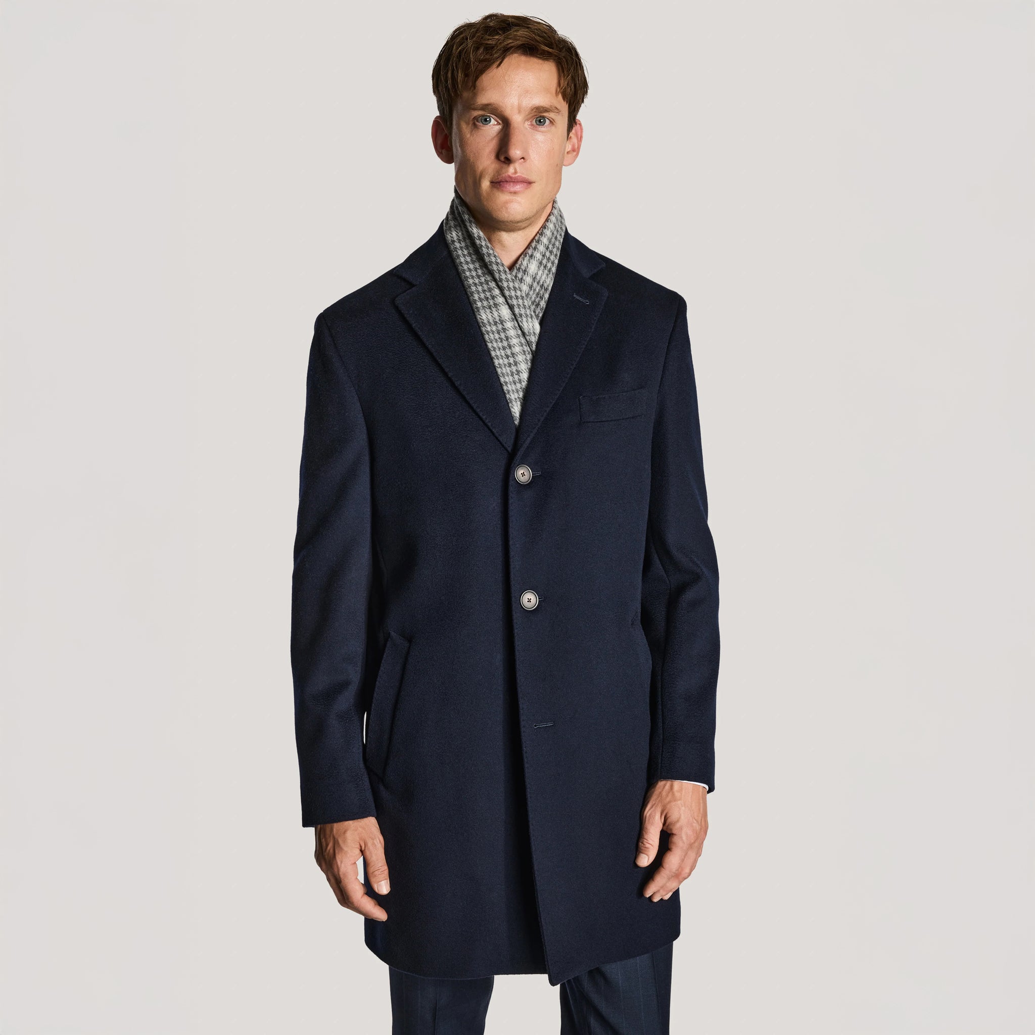 Pardessus Wesley en laine et cachemire bleu nuit - Jack Victor