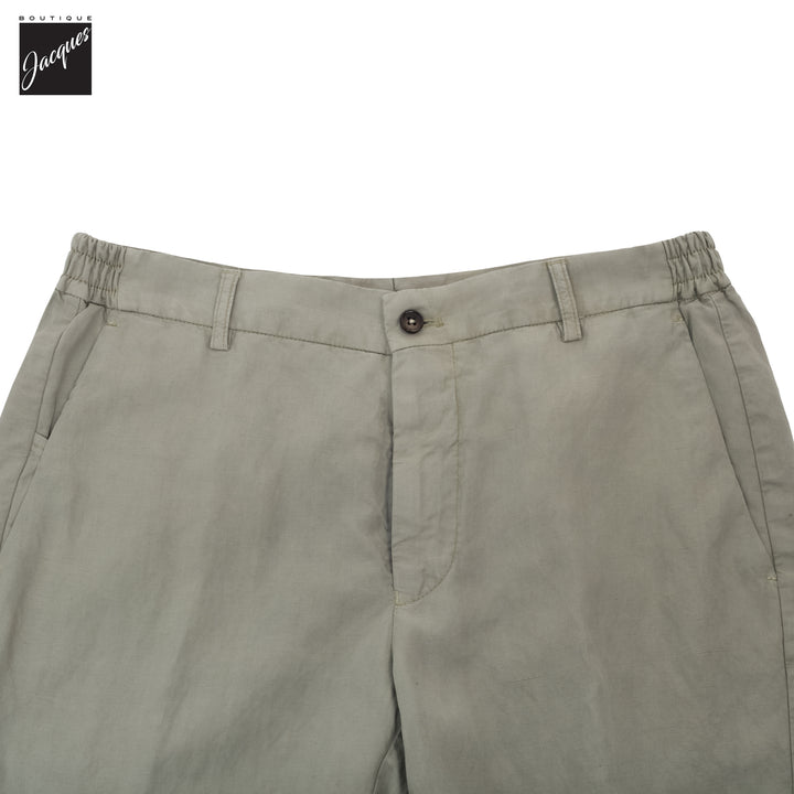 Salvia Sage Lyocell-Linen Elax Bermuda Shorts - Berwich - Boutique Jacques International