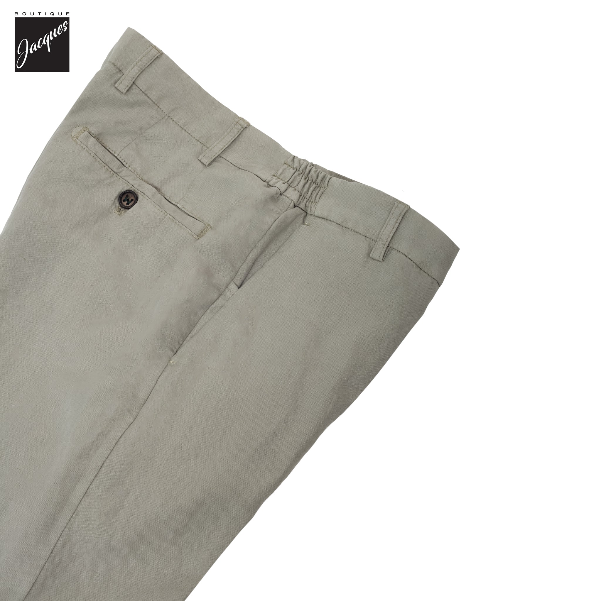 Salvia Sage Lyocell-Linen Elax Bermuda Shorts - Berwich - Boutique Jacques International