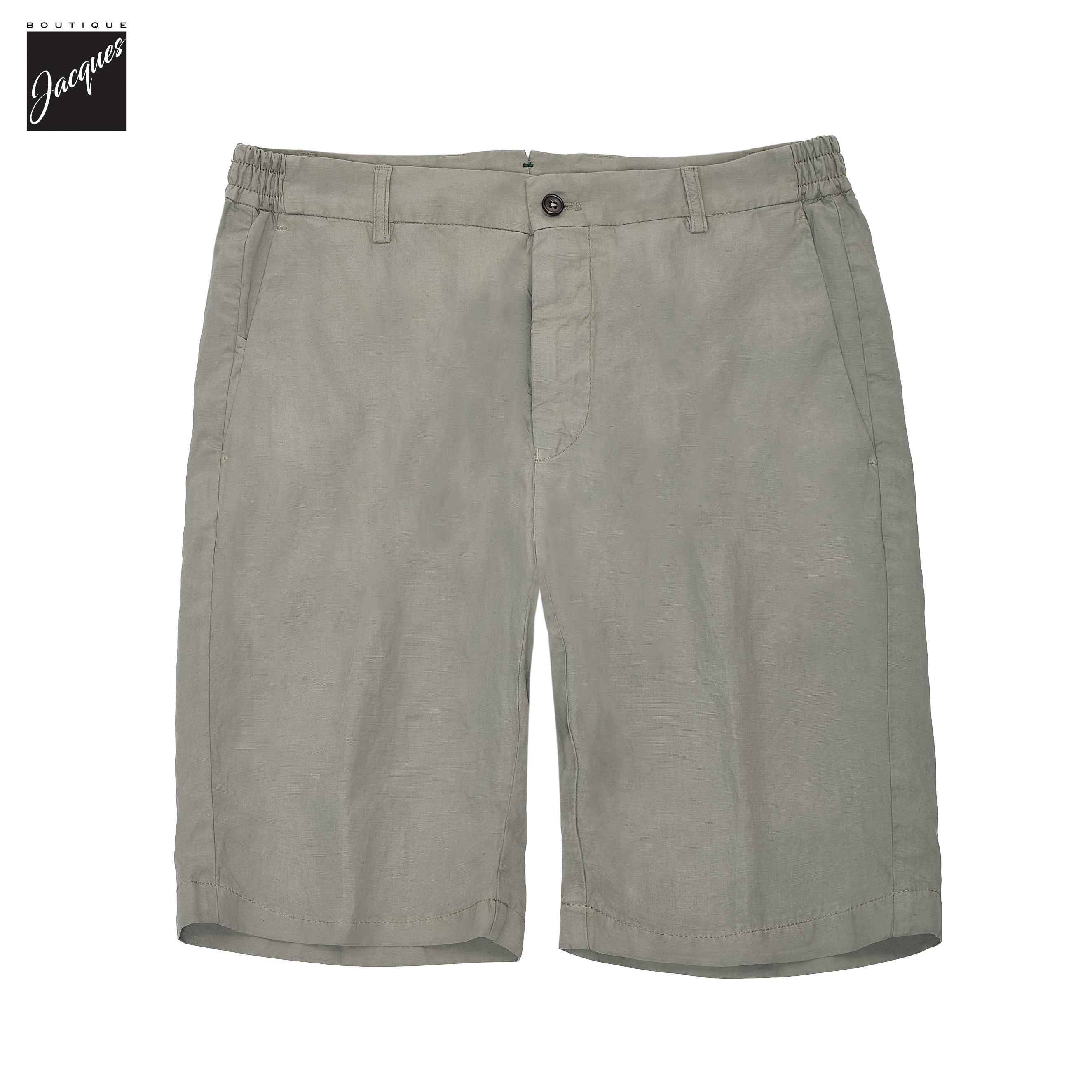 Salvia Sage Lyocell-Linen Elax Bermuda Shorts - Berwich - Boutique Jacques International
