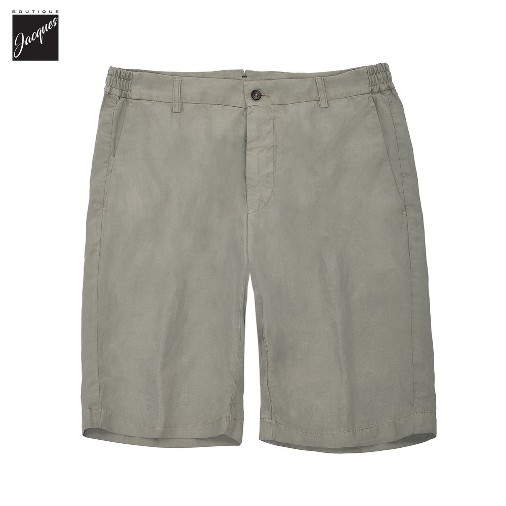 Salvia Sage Lyocell-Linen Elax Bermuda Shorts - Berwich - Boutique Jacques International