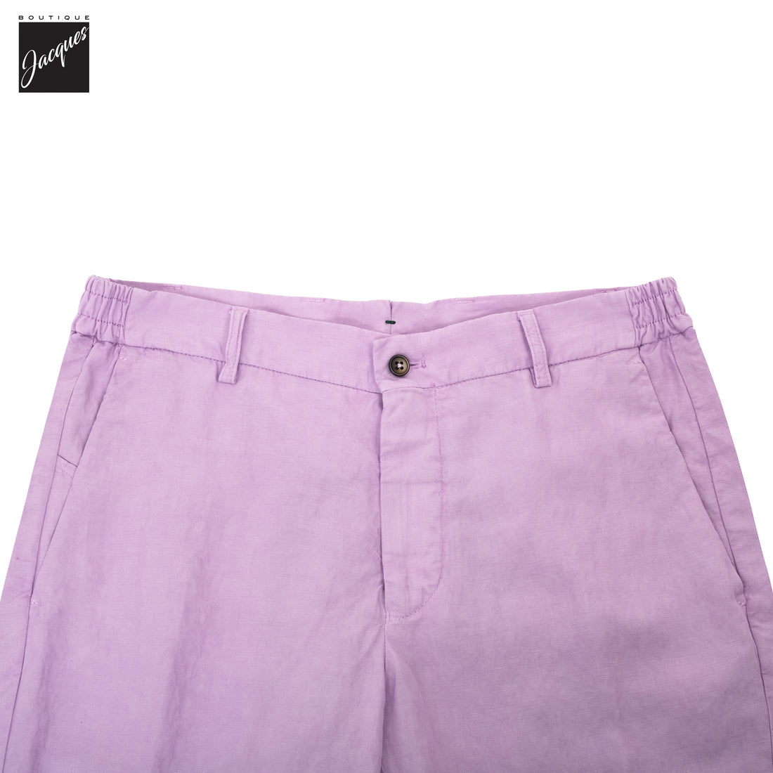 Lilac Lyocell-Linen Elax Bermuda Shorts - Berwich - Boutique Jacques International