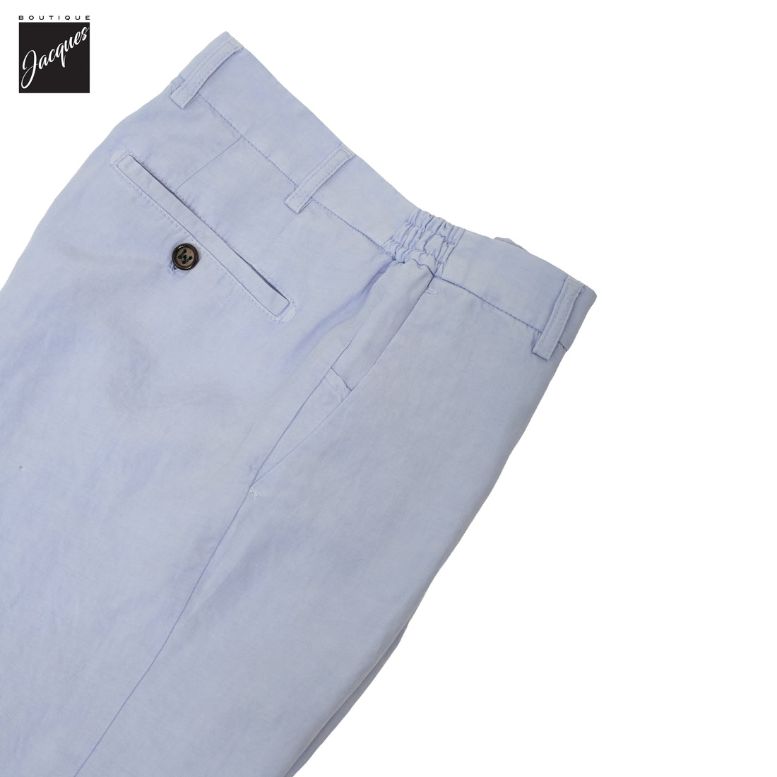 Light Azzurro Blue Lyocell-Linen Elax Bermuda Shorts - Berwich - Boutique Jacques International