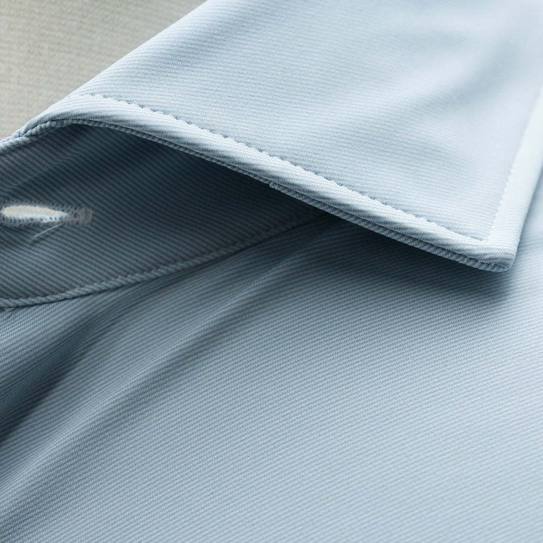 Light Blue Woven Jersey Stretch Slim Fit Shirt - Orian