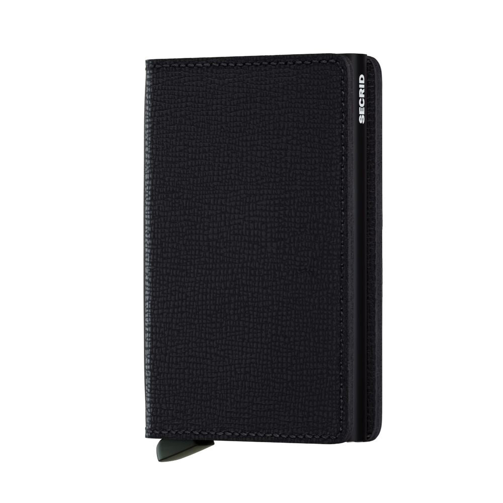 Crisple Black Leather SlimWallet - Secrid - Boutique Jacques International