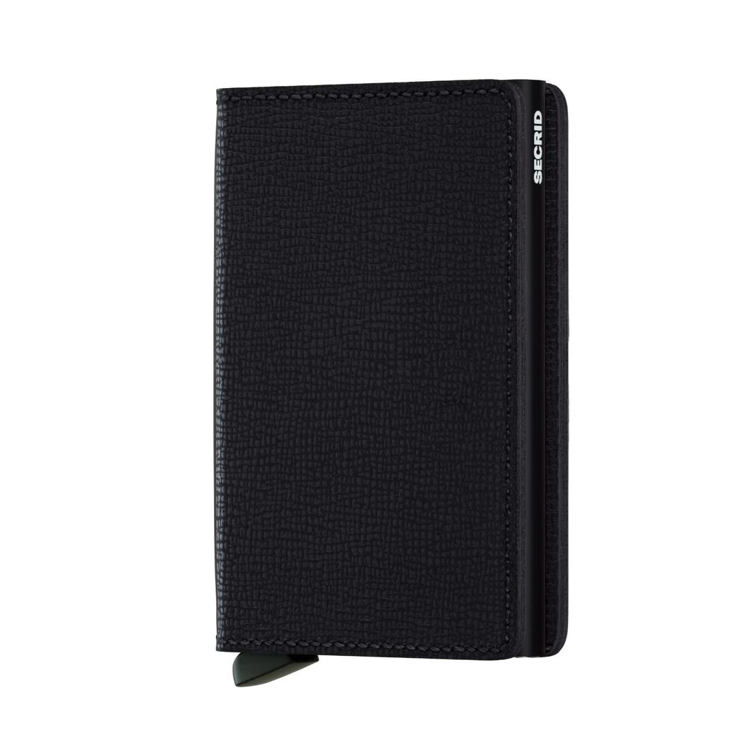 Crisple Black Leather SlimWallet - Secrid - Boutique Jacques International