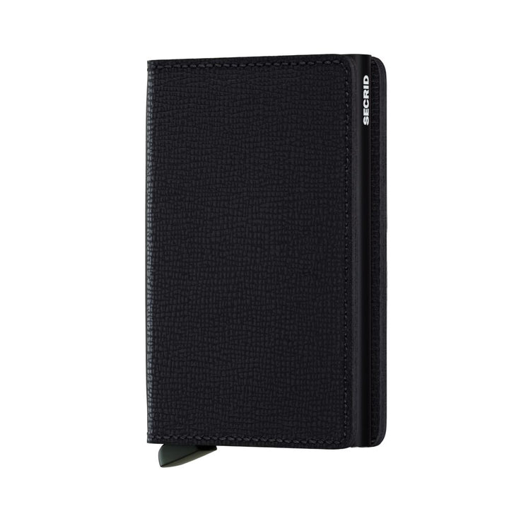 Crisple Black Leather SlimWallet - Secrid - Boutique Jacques International