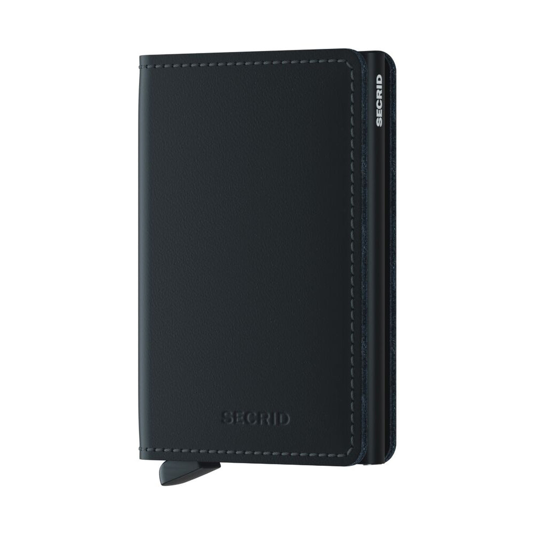 Matte Black Leather SlimWallet - Secrid - Boutique Jacques International