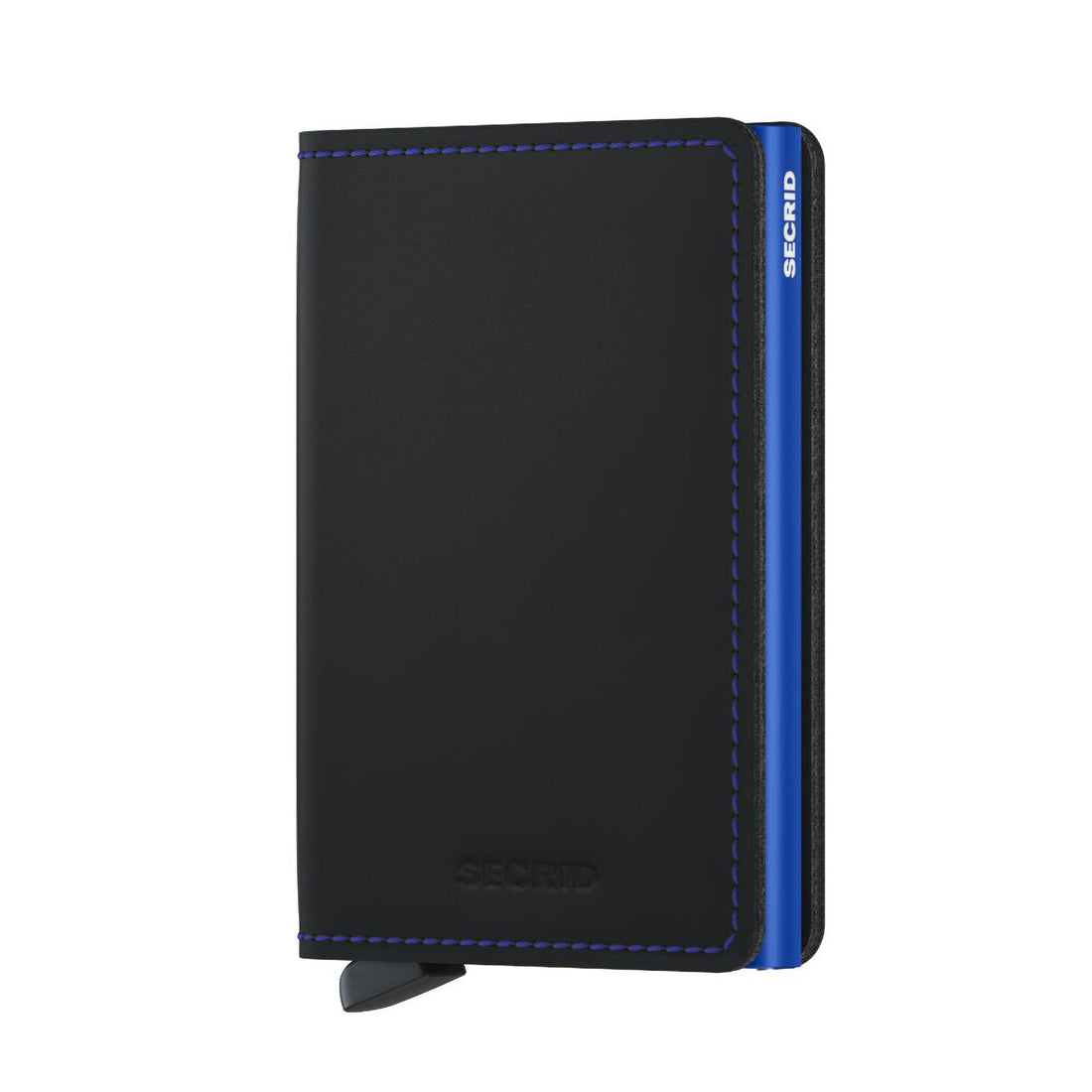 Matte Black & Blue Leather SlimWallet - Secrid