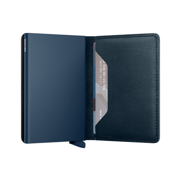 Original Navy-Navy Leather SlimWallet - Secrid - Boutique Jacques International