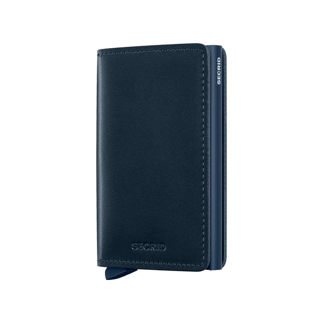 Original Navy-Navy Leather SlimWallet - Secrid - Boutique Jacques International