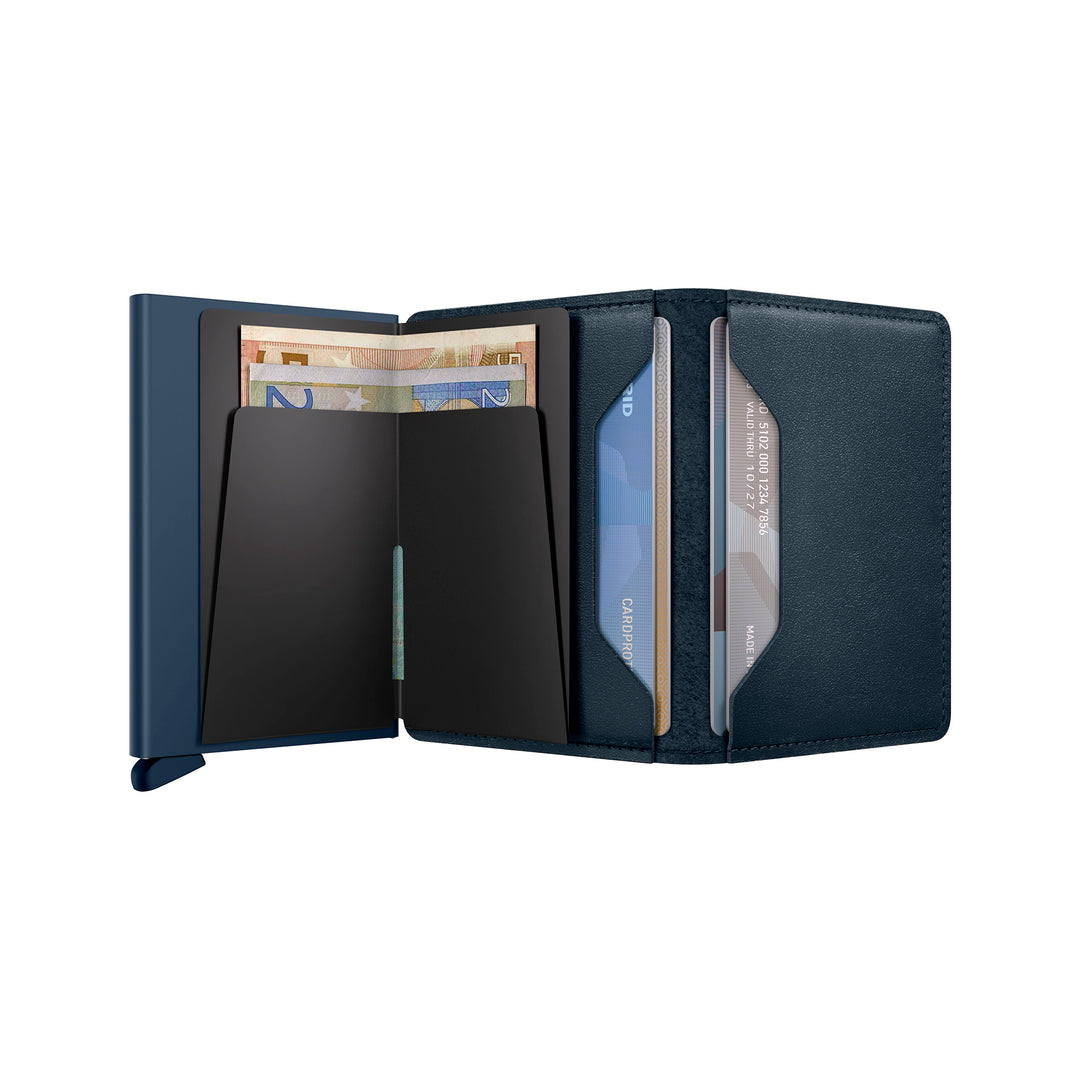 Original Navy-Navy Leather SlimWallet - Secrid - Boutique Jacques International