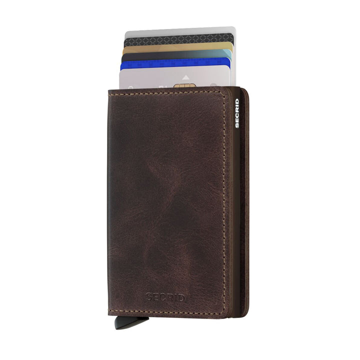 Vintage Chocolate Leather SlimWallet - Secrid - Boutique Jacques International