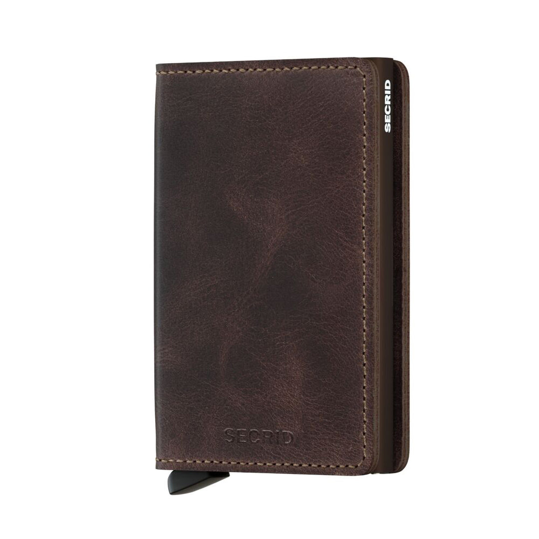 Vintage Chocolate Leather SlimWallet - Secrid - Boutique Jacques International