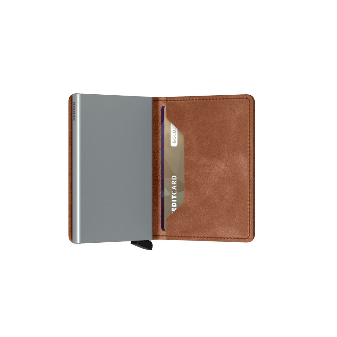 Vintage Cognac-Brown Leather SlimWallet - Secrid
