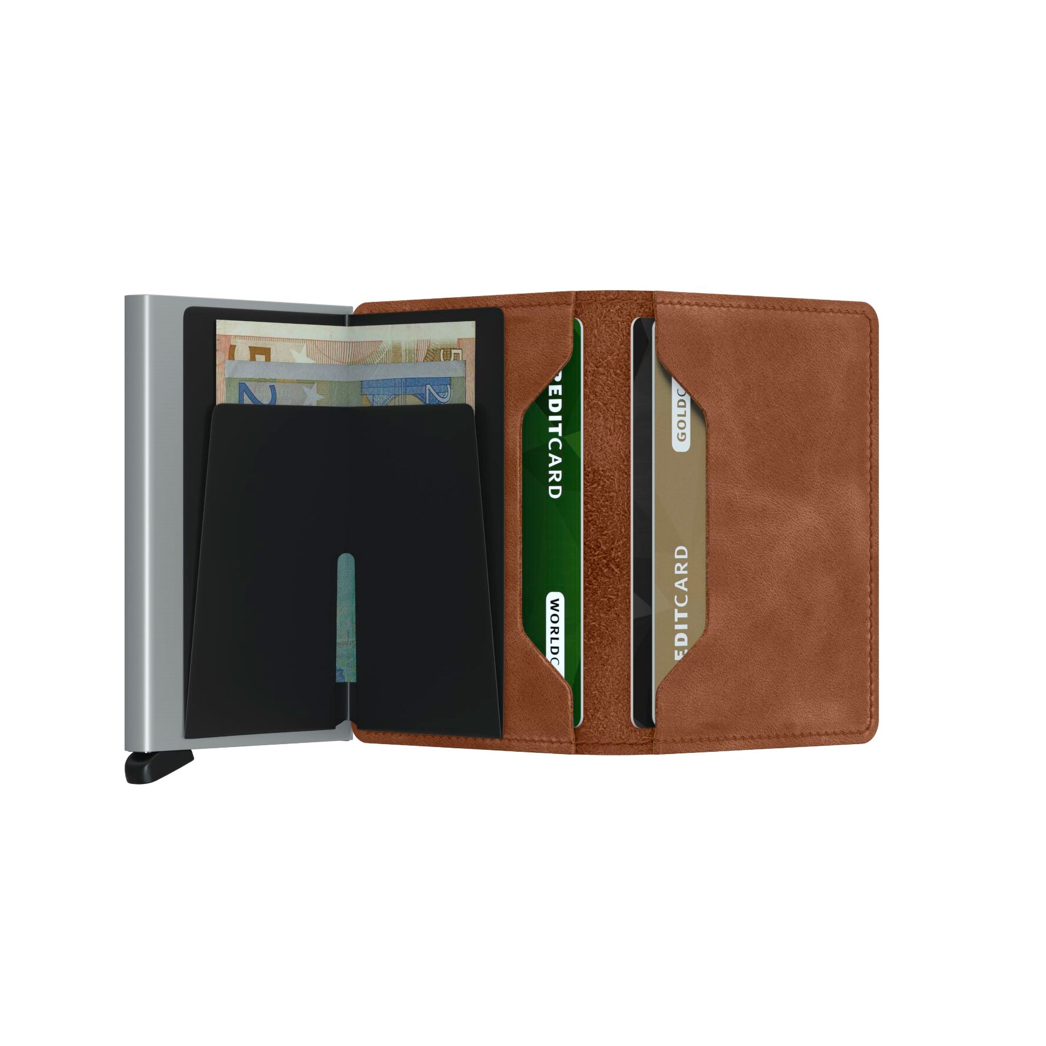 Vintage Cognac-Brown Leather SlimWallet - Secrid