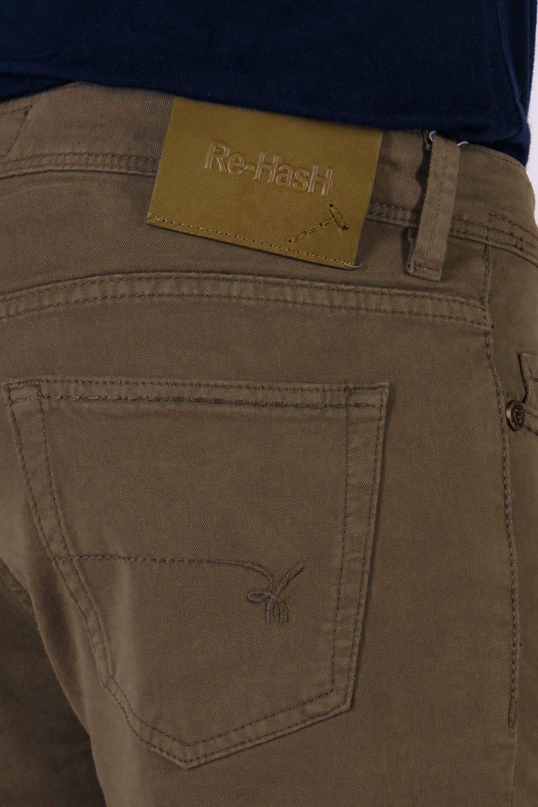 Brown Rubens Cotton Twill Five Pocket Pants - Re-Hash - Boutique Jacques International