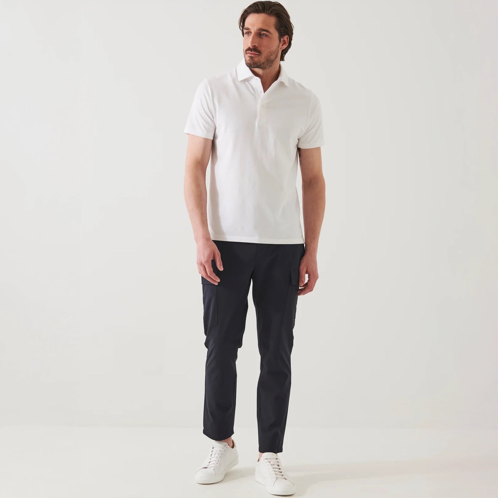 Dark Navy Travel Nucleo Stretch Cargo Pant - PATRICK ASSARAF