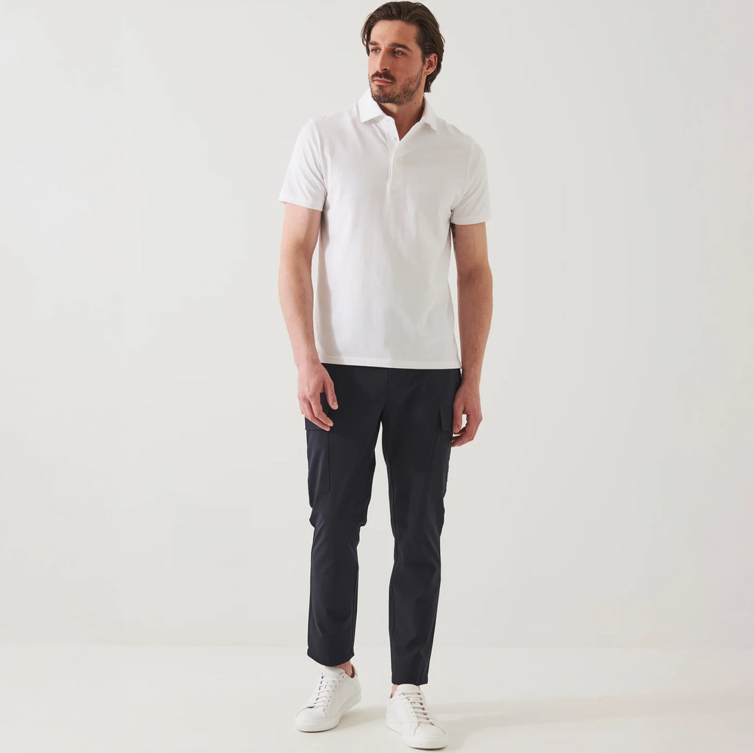 Dark Navy Travel Nucleo Stretch Cargo Pant - PATRICK ASSARAF