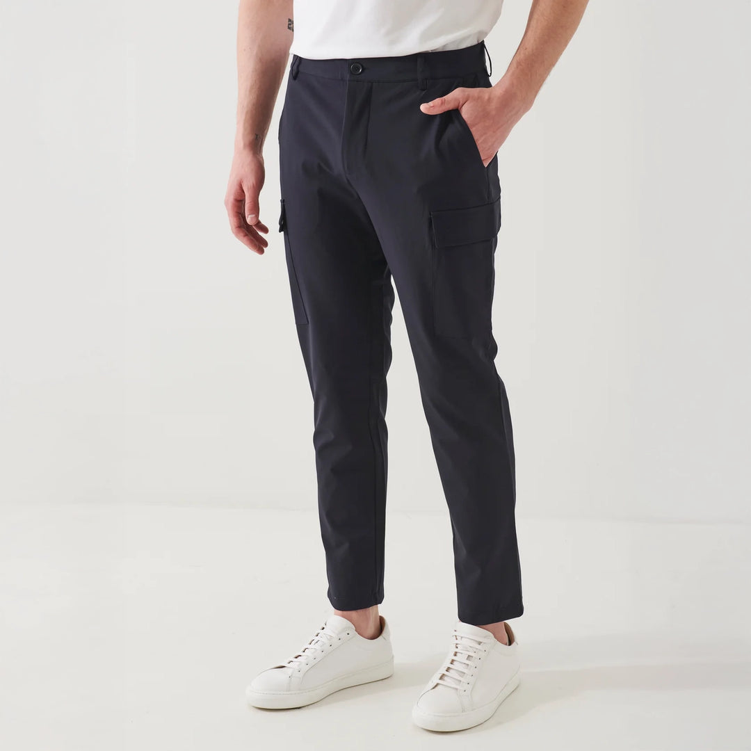 Dark Navy Travel Nucleo Stretch Cargo Pant - PATRICK ASSARAF