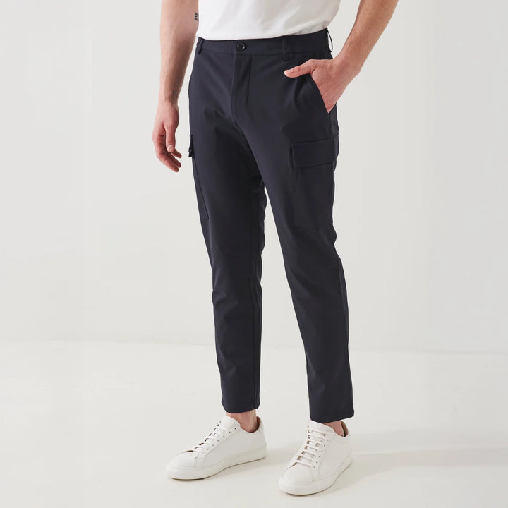 Dark Navy Travel Nucleo Stretch Cargo Pant - PATRICK ASSARAF