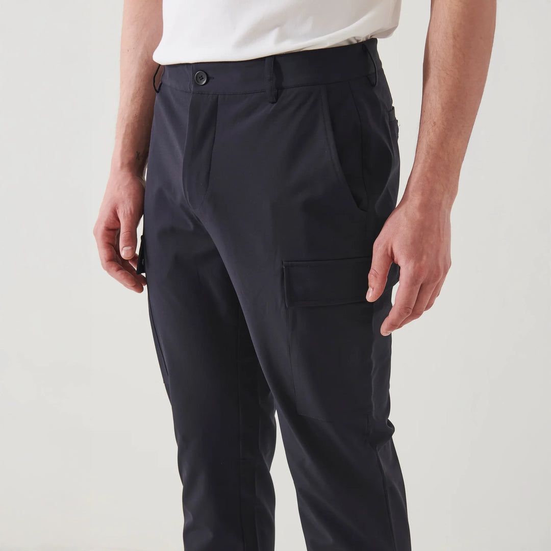 Dark Navy Travel Nucleo Stretch Cargo Pant - PATRICK ASSARAF