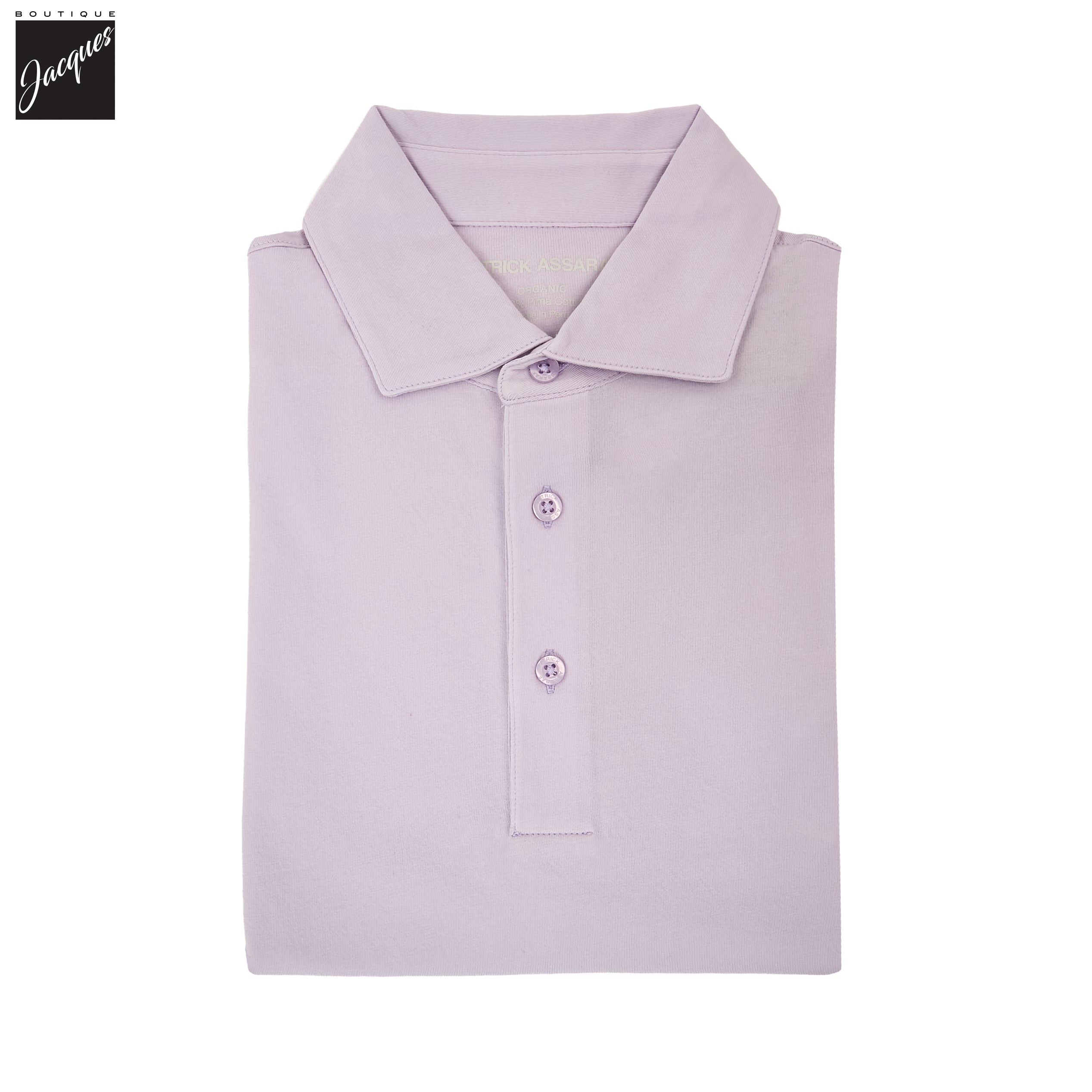 Lavender Mercerized Pima Cotton Short Sleeve Polo Shirt - Patrick Assaraf - Boutique Jacques International
