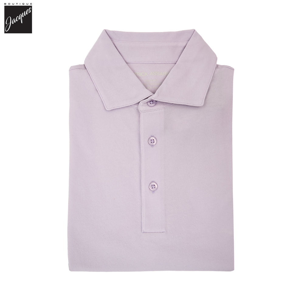 Lavender Mercerized Pima Cotton Short Sleeve Polo Shirt - Patrick Assaraf - Boutique Jacques International