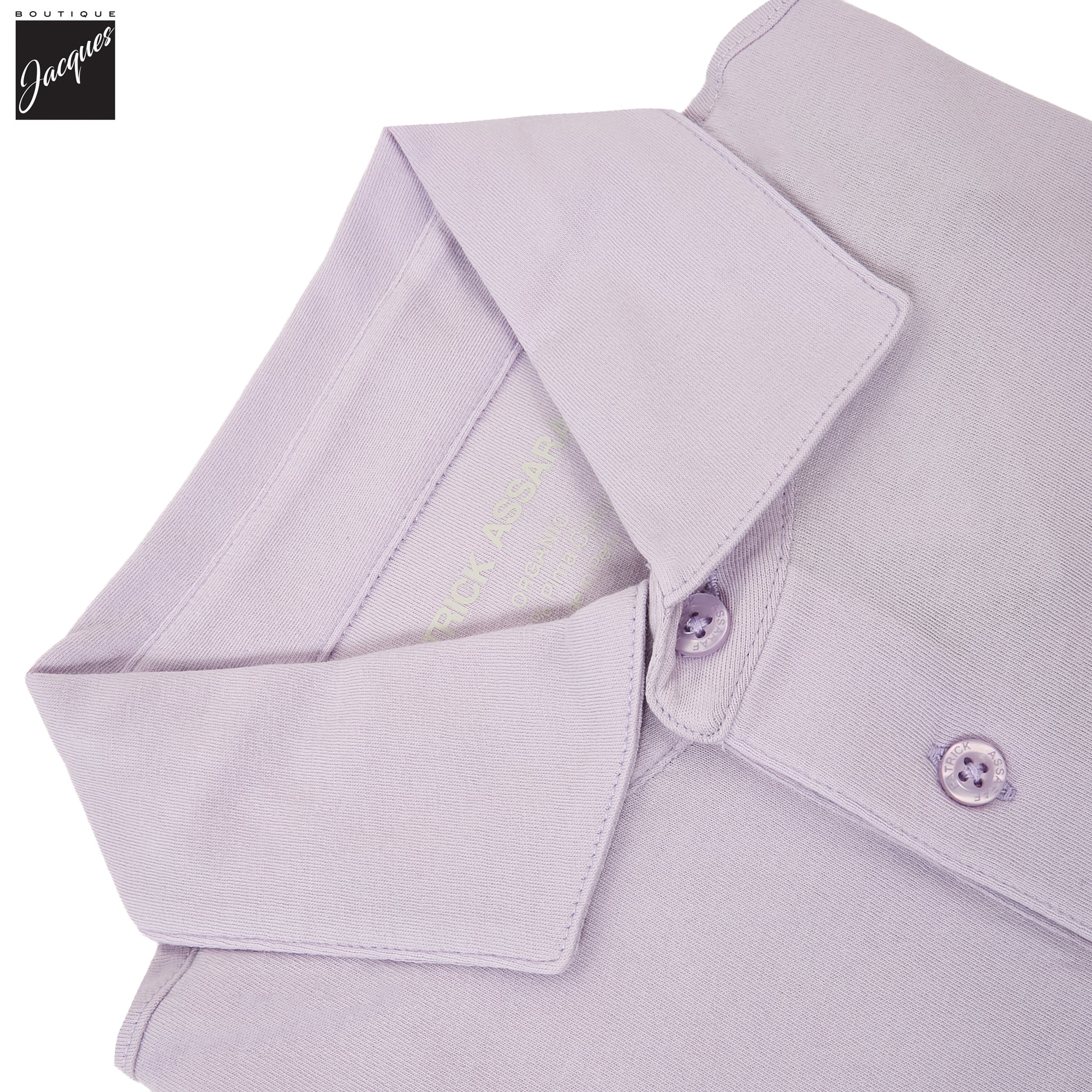 Lavender Mercerized Pima Cotton Short Sleeve Polo Shirt - Patrick Assaraf - Boutique Jacques International