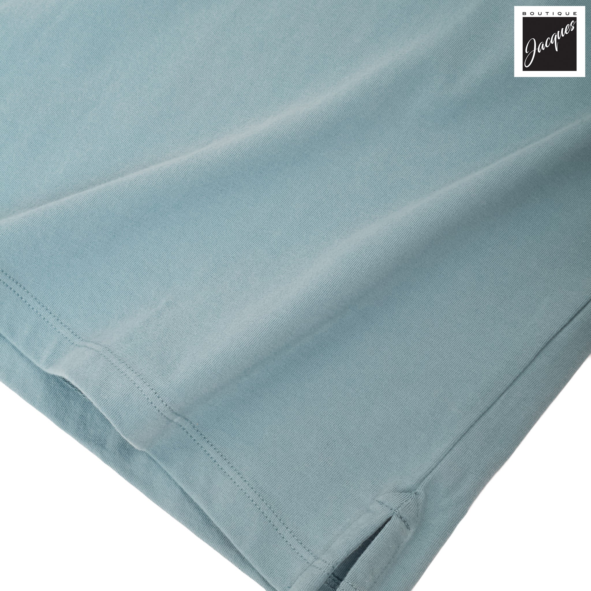 Blizzard Blue Mercerized Pima Cotton Short Sleeve Polo Shirt w/ Trim - Patrick Assaraf - Boutique Jacques International