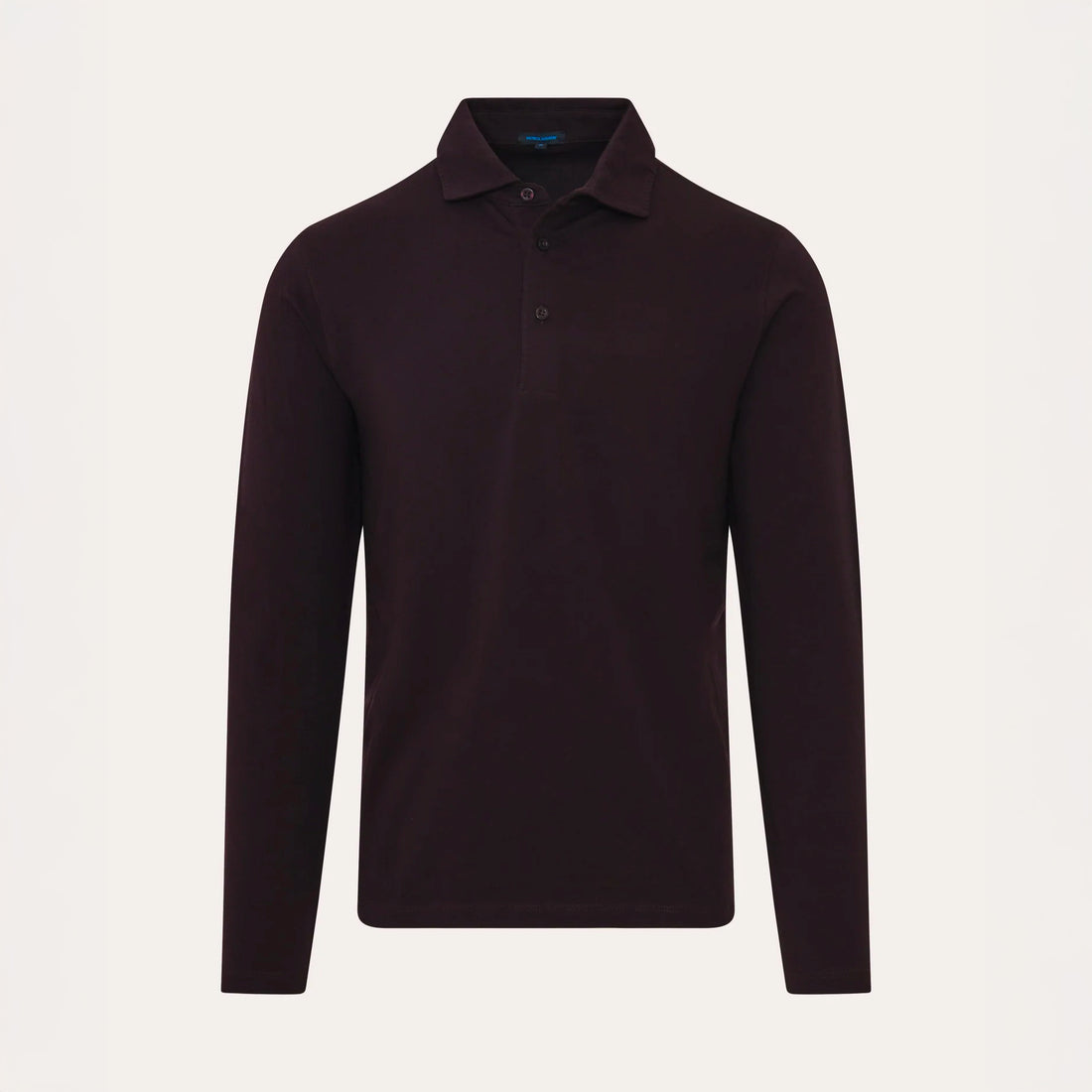 Bordeaux Iconic Pima Cotton Stretch Long Sleeve Polo - Patrick Assaraf