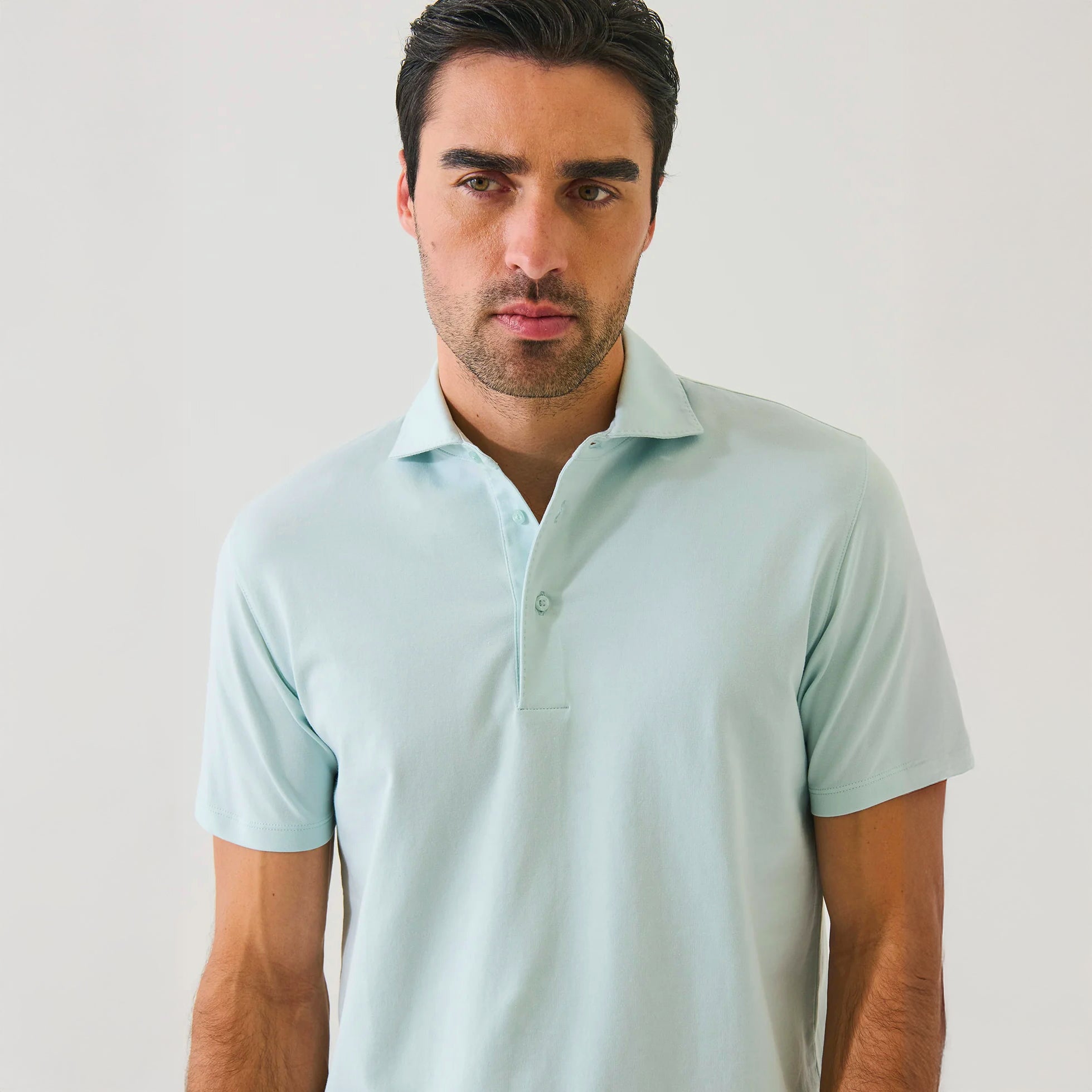 Green Rinse Pima Cotton Stretch Short Sleeve Polo - Patrick Assaraf - Boutique Jacques International
