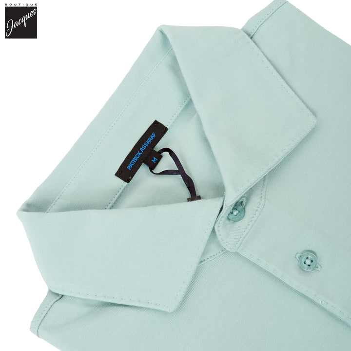 Green Rinse Pima Cotton Stretch Short Sleeve Polo - Patrick Assaraf - Boutique Jacques International